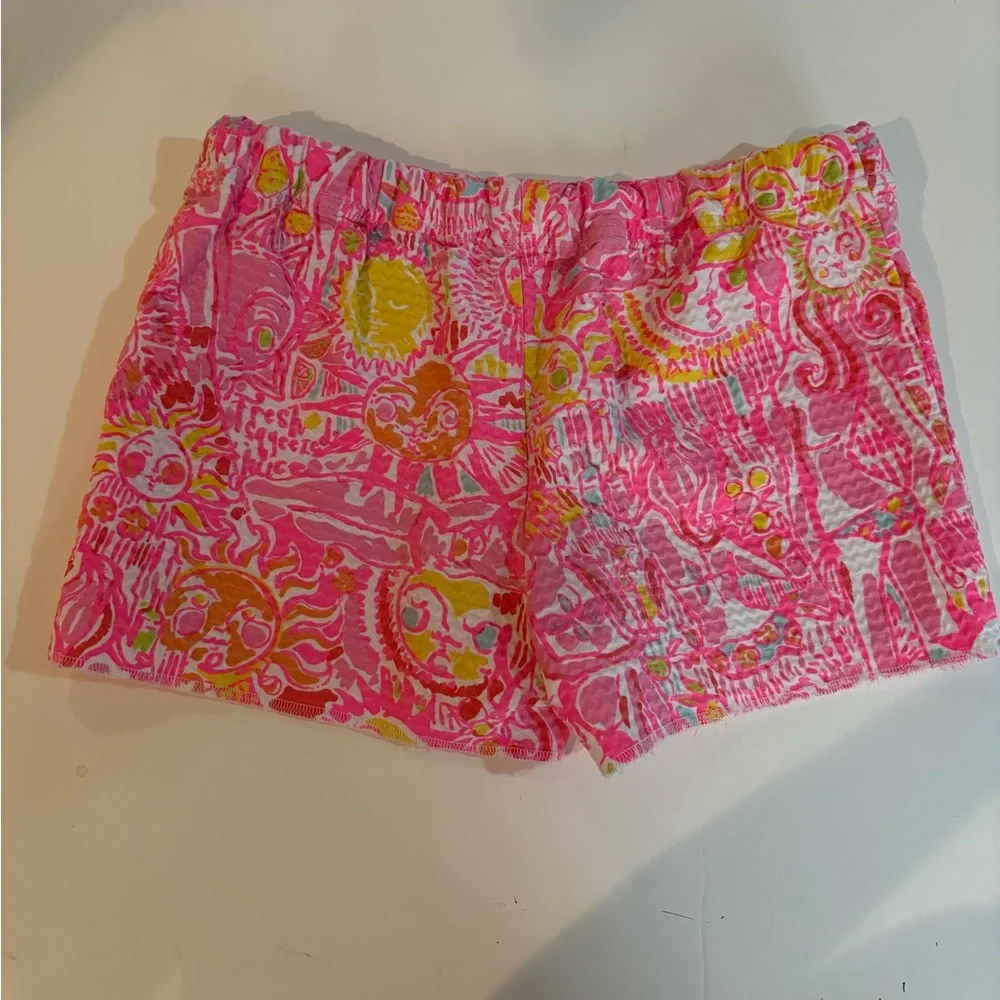LILLY PULITZER Sz 14 Girls Vibrant Pink Patterned Shorts